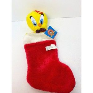 NWT Warner Brothers Looney Tunes Plush Tweety Bird Christmas Stocking Cartoon 97
